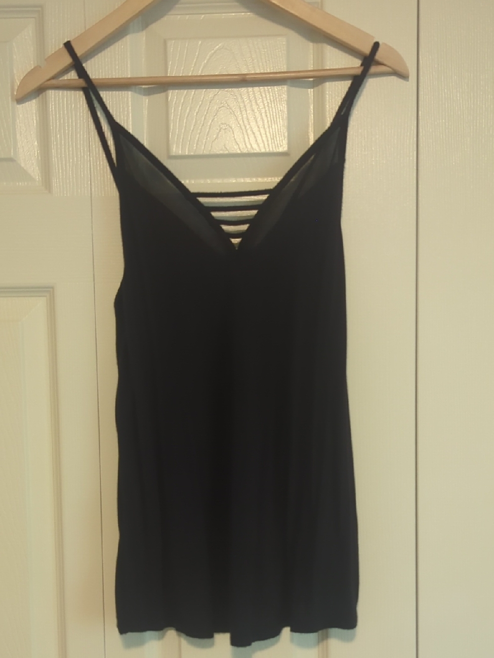 American Eagle Outfitters Black V-Neck Strappy Cami